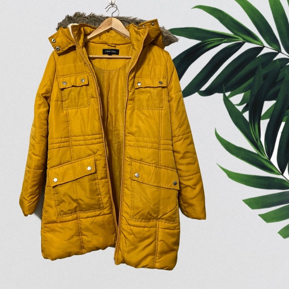 Mustard Sherpa/Fur Parka - Picture 1 of 7